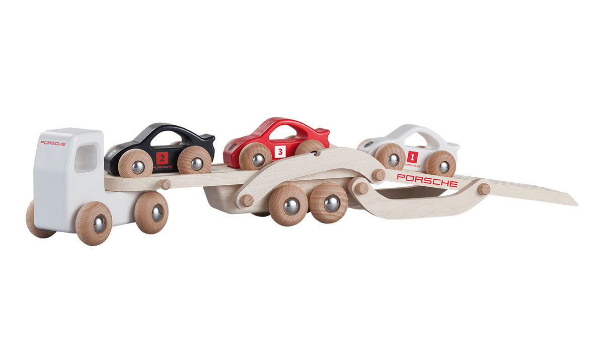 Porsche wooden racing truck