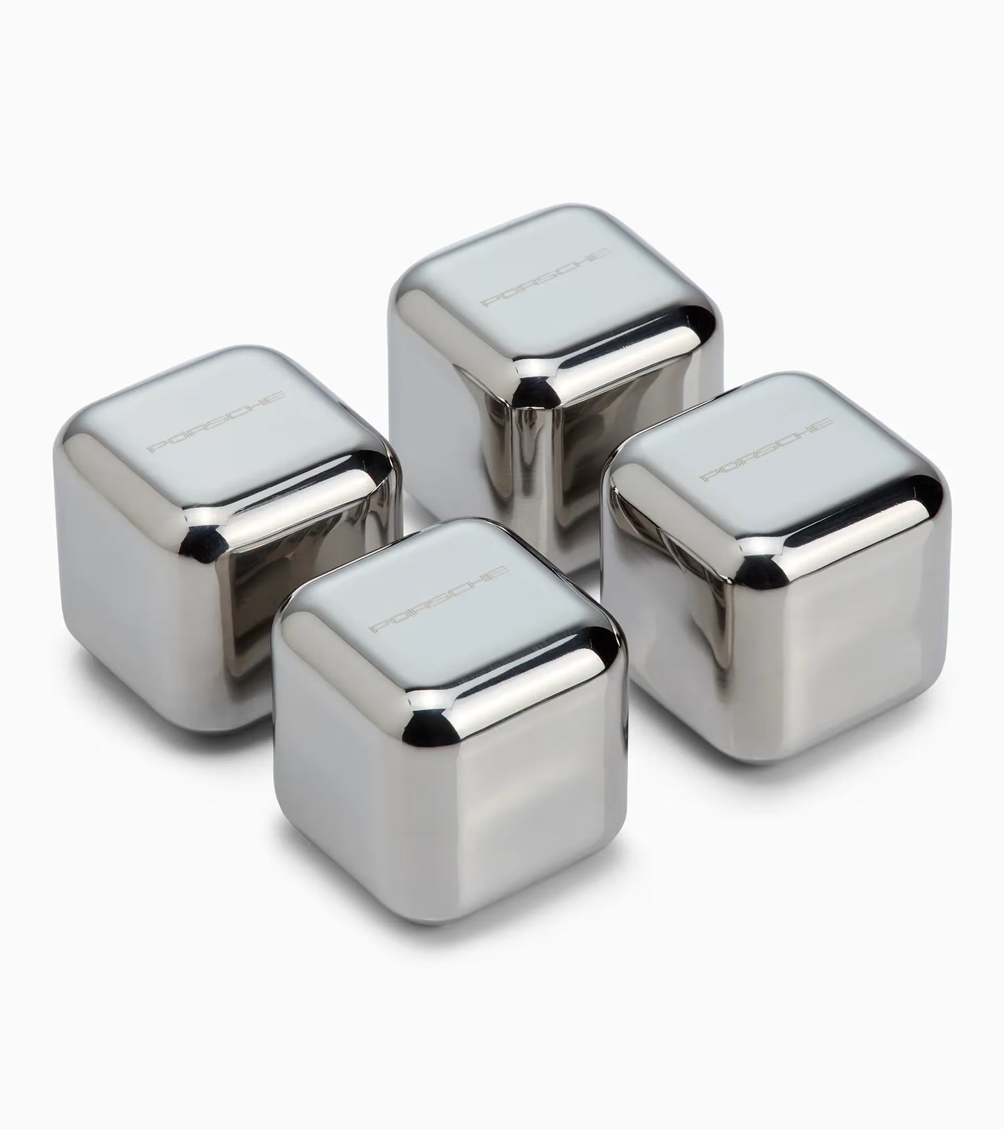 Set di 4 cubetti di ghiaccio in acciaio inox