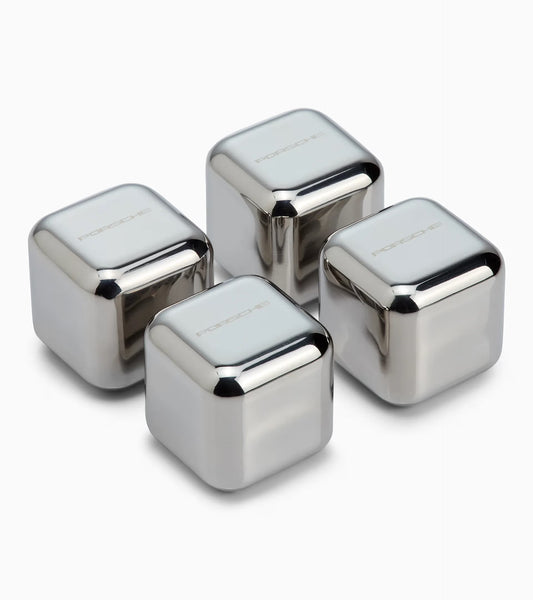 Set di 4 cubetti di ghiaccio in acciaio inox