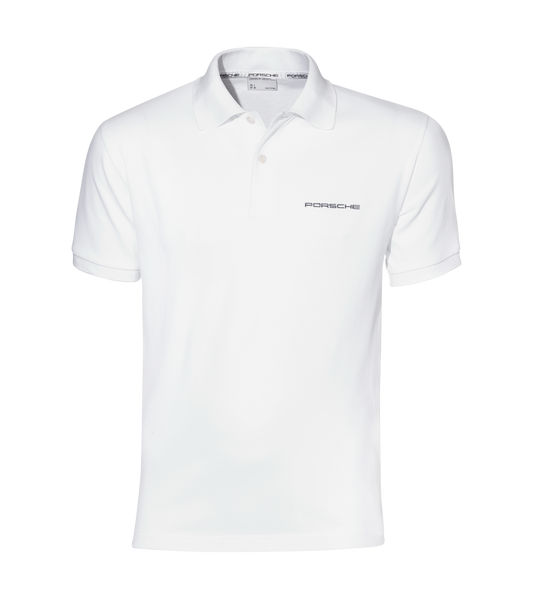 White men's polo shirt – Essential